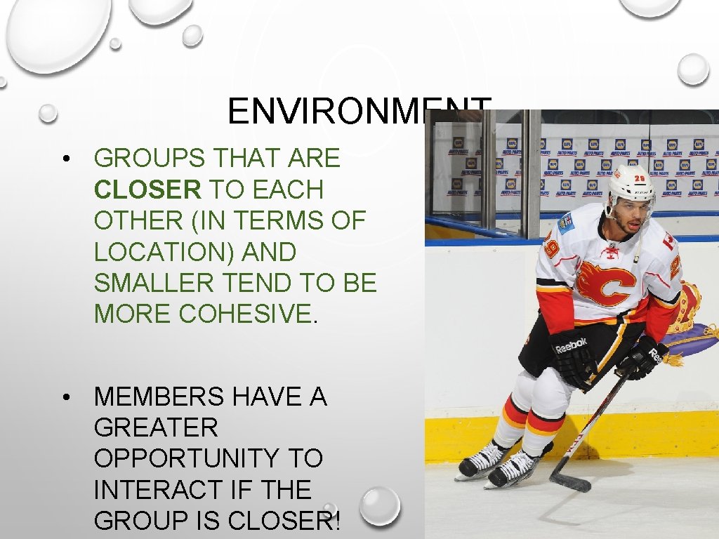 ENVIRONMENT • GROUPS THAT ARE CLOSER TO EACH OTHER (IN TERMS OF LOCATION) AND ENVIRONMENT • GROUPS THAT ARE CLOSER TO EACH OTHER (IN TERMS OF LOCATION) AND