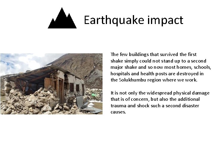 Earthquake impact The few buildings that survived the first shake simply could not stand