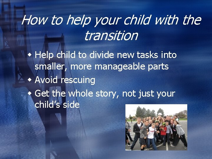 How to help your child with the transition w Help child to divide new