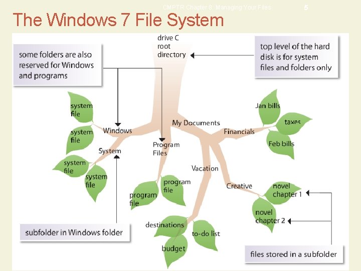 CMPTR Chapter 8: Managing Your Files The Windows 7 File System 5 