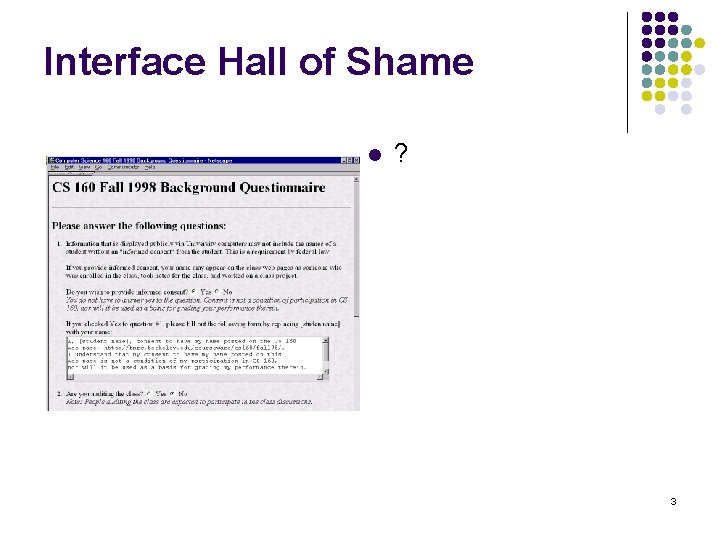 Interface Hall of Shame l ? 3 