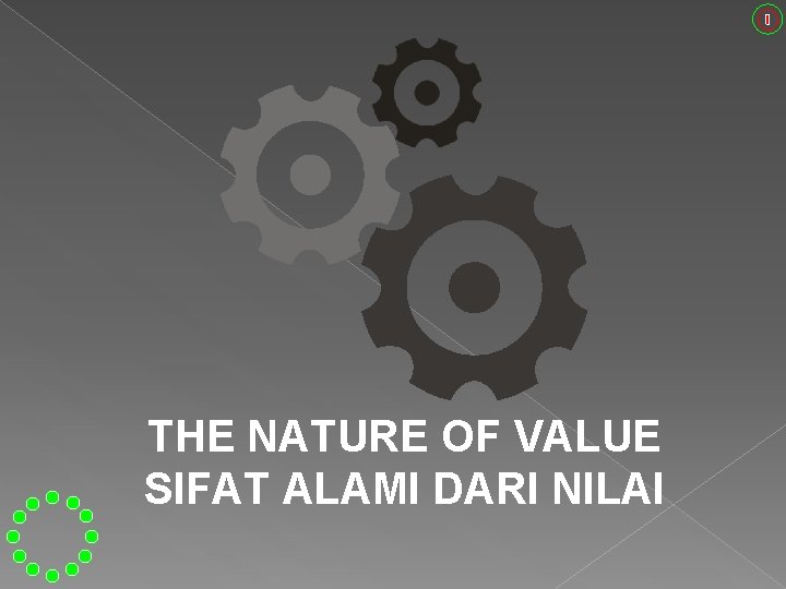 THE NATURE OF VALUE SIFAT ALAMI DARI NILAI 