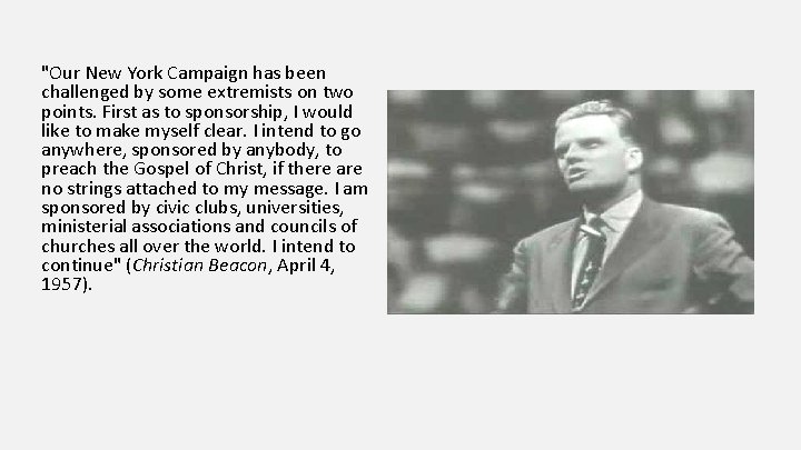 "Our New York Campaign has been challenged by some extremists on two points. First