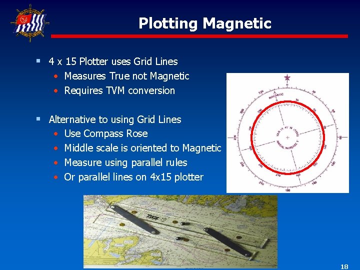 Plotting Magnetic § 4 x 15 Plotter uses Grid Lines • Measures True not