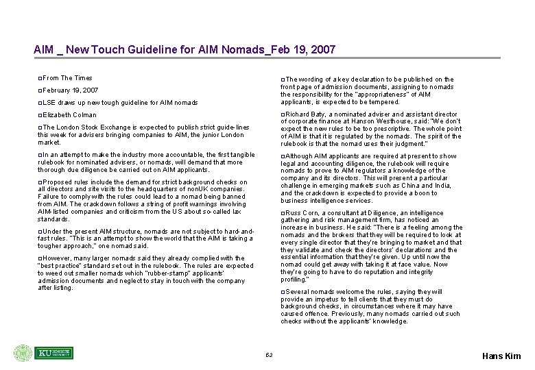 AIM _ New Touch Guideline for AIM Nomads_Feb 19, 2007 q. From The Times