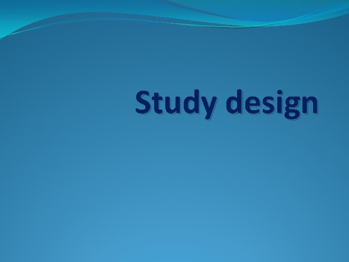 Study design 