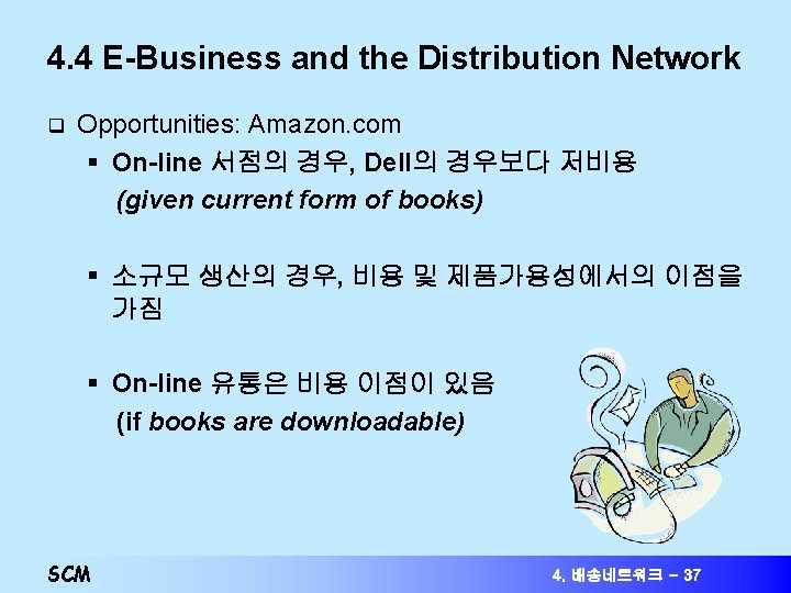 4. 4 E-Business and the Distribution Network q Opportunities: Amazon. com § On-line 서점의 4. 4 E-Business and the Distribution Network q Opportunities: Amazon. com § On-line 서점의