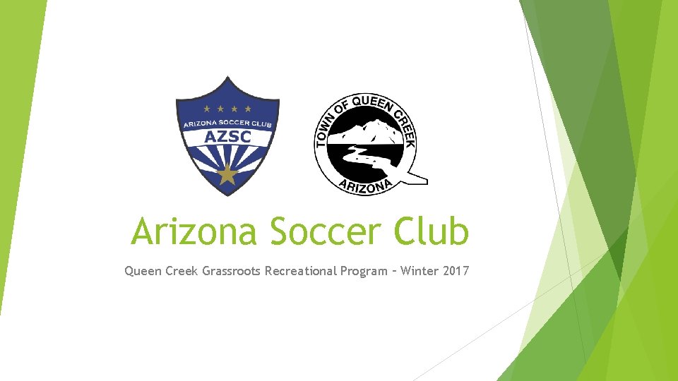 Arizona Soccer Club Queen Creek Grassroots Recreational Program – Winter 2017 