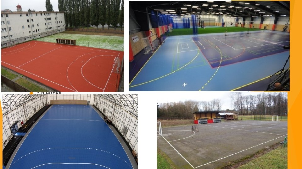 Hřiště Rozměry jsou 40 x 20 metrů. Je rozděleno čárami na: 4 metrové 6 Hřiště Rozměry jsou 40 x 20 metrů. Je rozděleno čárami na: 4 metrové 6