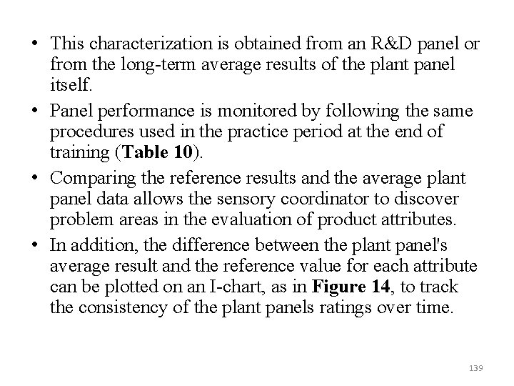  • This characterization is obtained from an R&D panel or from the long