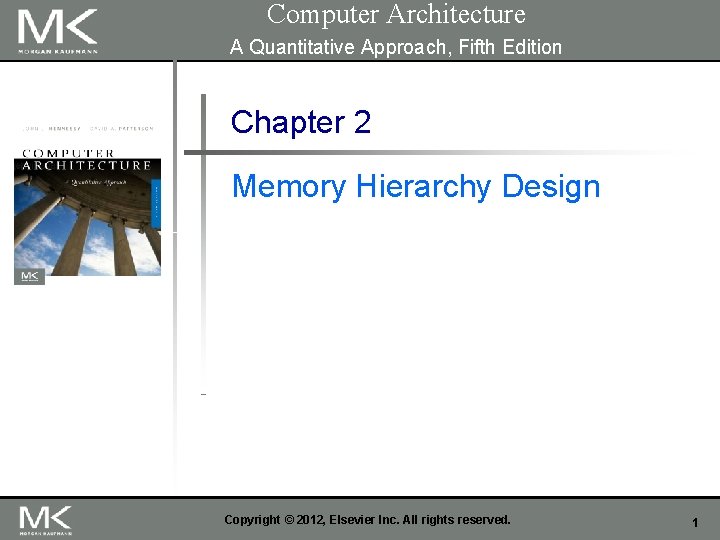 Computer Architecture A Quantitative Approach, Fifth Edition Chapter 2 Memory Hierarchy Design Copyright © Computer Architecture A Quantitative Approach, Fifth Edition Chapter 2 Memory Hierarchy Design Copyright ©
