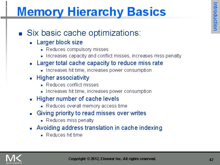 n Six basic cache optimizations: n Larger block size n n Reduces overall memory n Six basic cache optimizations: n Larger block size n n Reduces overall memory