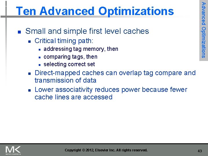 n Small and simple first level caches n Critical timing path: n n n n Small and simple first level caches n Critical timing path: n n n