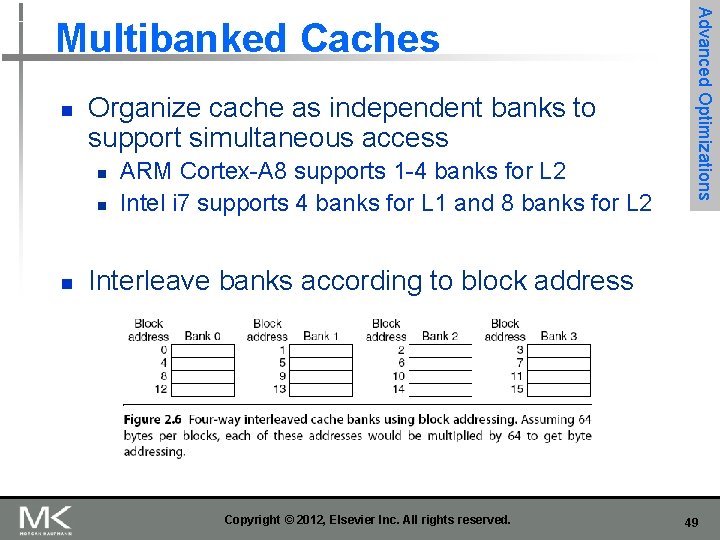 n Organize cache as independent banks to support simultaneous access n n n ARM n Organize cache as independent banks to support simultaneous access n n n ARM