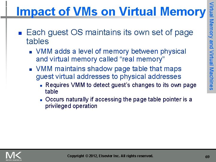 n Each guest OS maintains its own set of page tables n n VMM n Each guest OS maintains its own set of page tables n n VMM