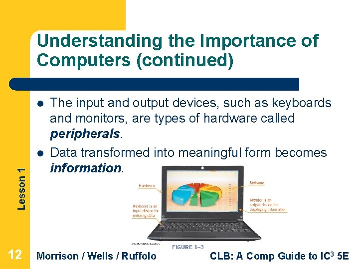 Understanding the Importance of Computers (continued) l Lesson 1 l 12 The input and Understanding the Importance of Computers (continued) l Lesson 1 l 12 The input and