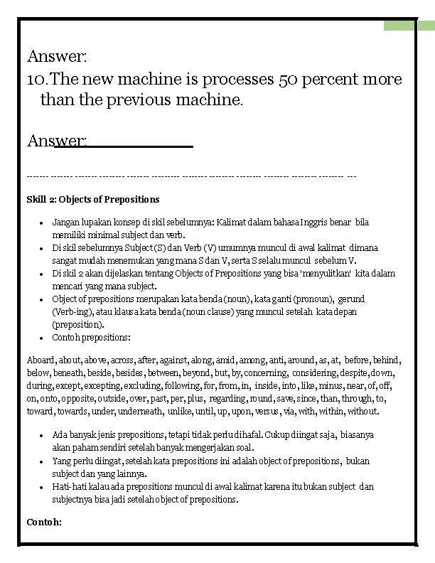 Answer: 10. The new machine is processes 50 percent more than the previous machine.