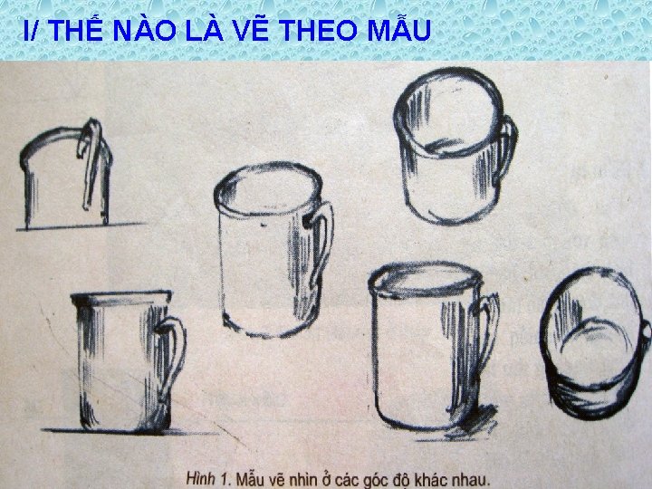 I/ THẾ NÀO LÀ VẼ THEO MẪU 