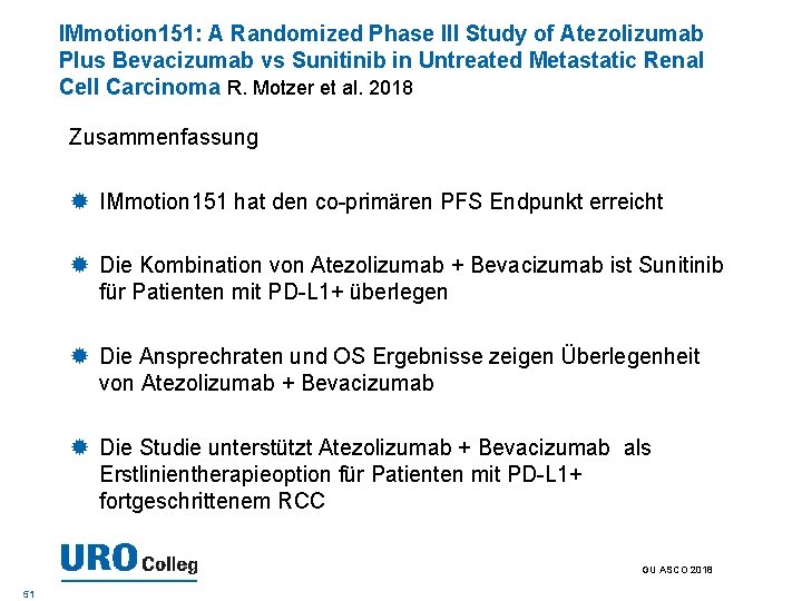 IMmotion 151: A Randomized Phase III Study of Atezolizumab Plus Bevacizumab vs Sunitinib in