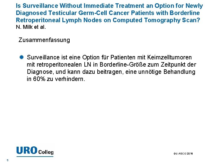 Is Surveillance Without Immediate Treatment an Option for Newly Diagnosed Testicular Germ-Cell Cancer Patients