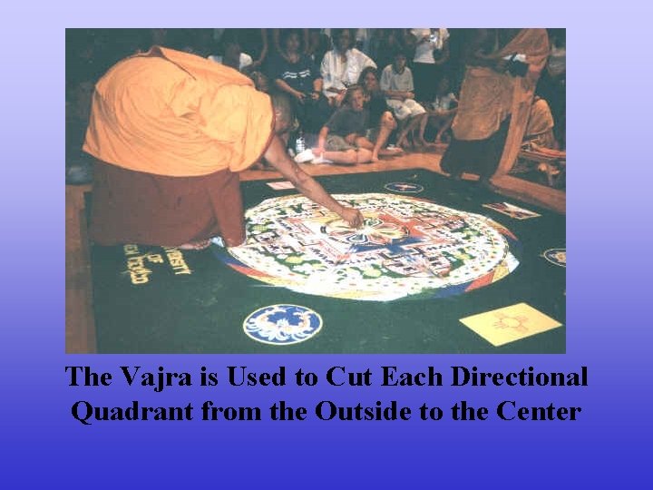 The Vajra is Used to Cut Each Directional Quadrant from the Outside to the