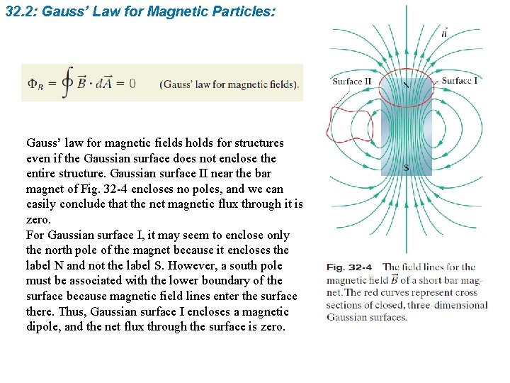 32. 2: Gauss’ Law for Magnetic Particles: Gauss’ law for magnetic fields holds for