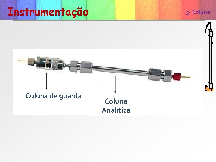 Instrumentação Coluna de guarda 5 - Coluna colunas Coluna Analítica 