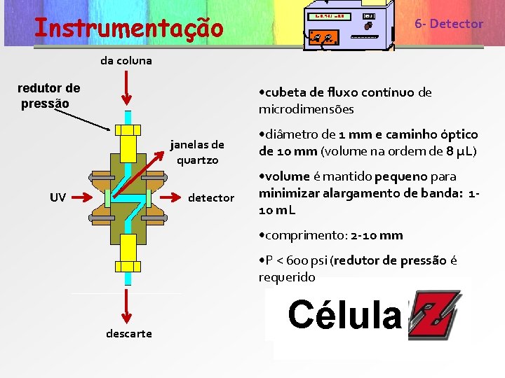 Instrumentação 6 - Detector características de um detector colunas da coluna redutor de pressão
