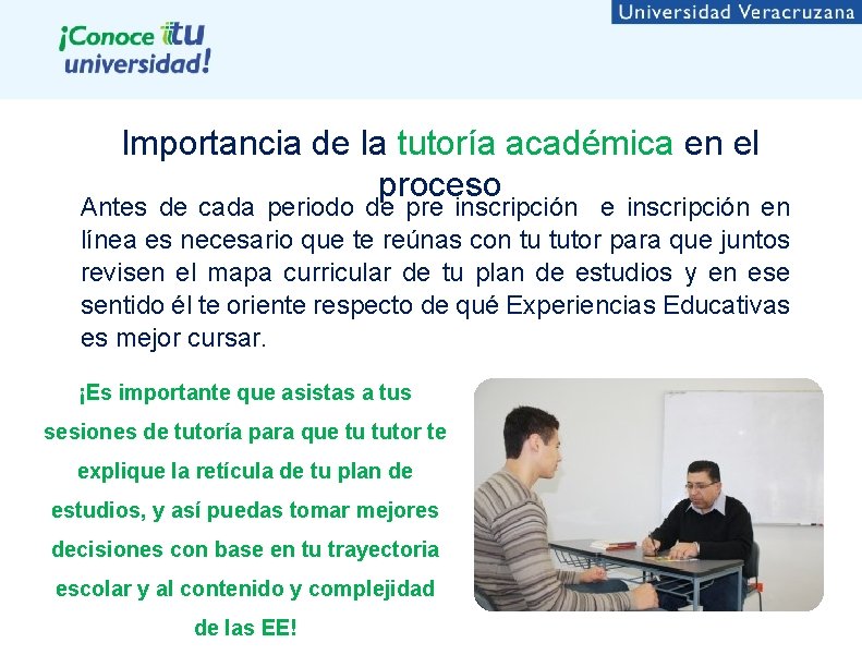 Importancia de la tutoría académica en el proceso Antes de cada periodo de pre