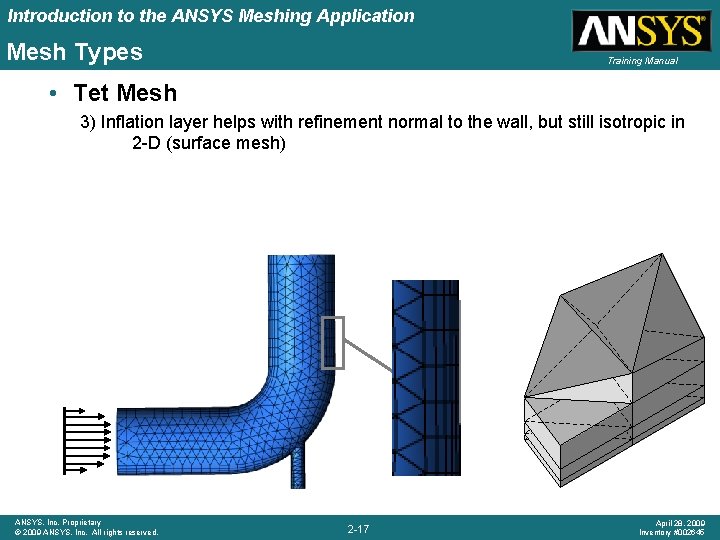 Introduction to the ANSYS Meshing Application Mesh Types Training Manual • Tet Mesh 3)