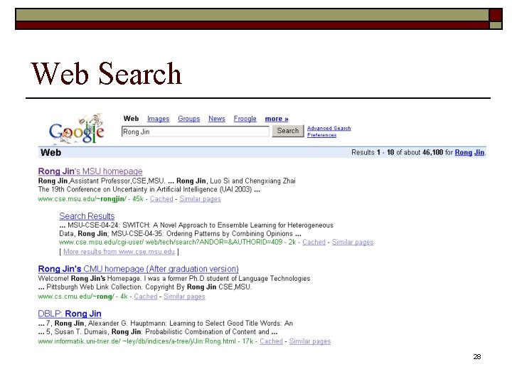 Web Search 28 