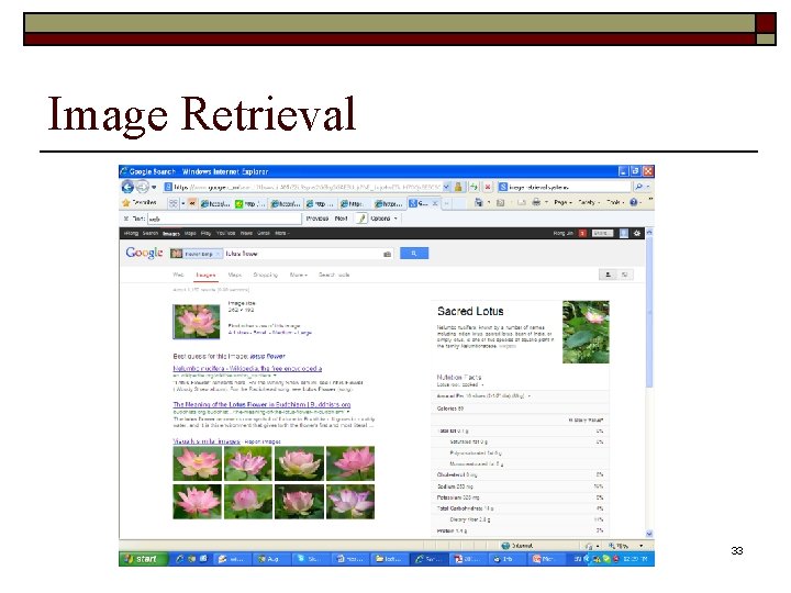 Image Retrieval 33 