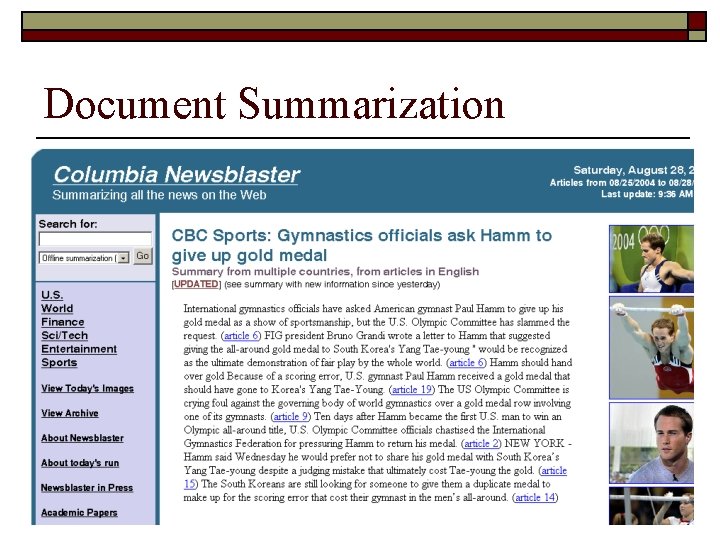 Document Summarization 37 