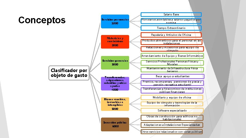 Conceptos Salario Base Servicios personales 1000 Honorarios asimilables a salarios pagados por nomina Tiempo