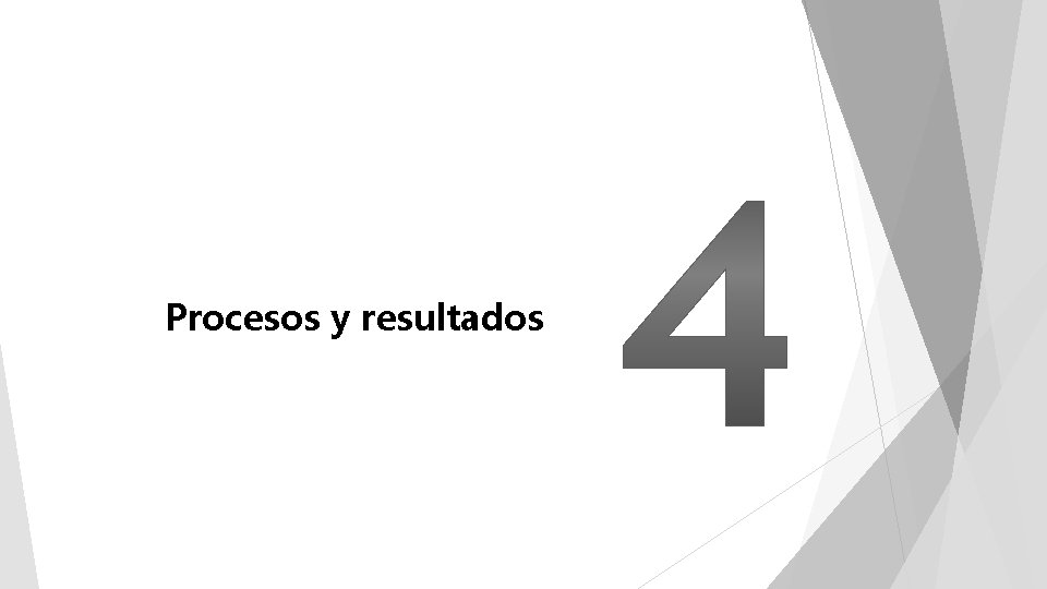 Procesos y resultados 