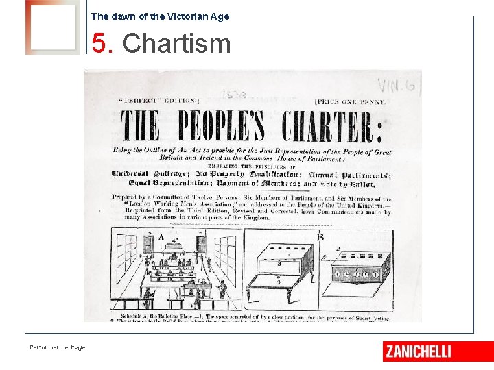 The dawn of the Victorian Age 5. Chartism Performer Heritage 