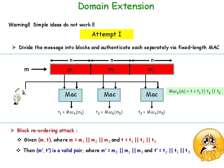 Domain Extension Warning!! Simple ideas do not work !! Attempt I Ø Divide the