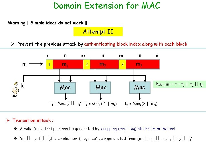 Domain Extension for MAC Warning!! Simple ideas do not work !! Attempt II Ø