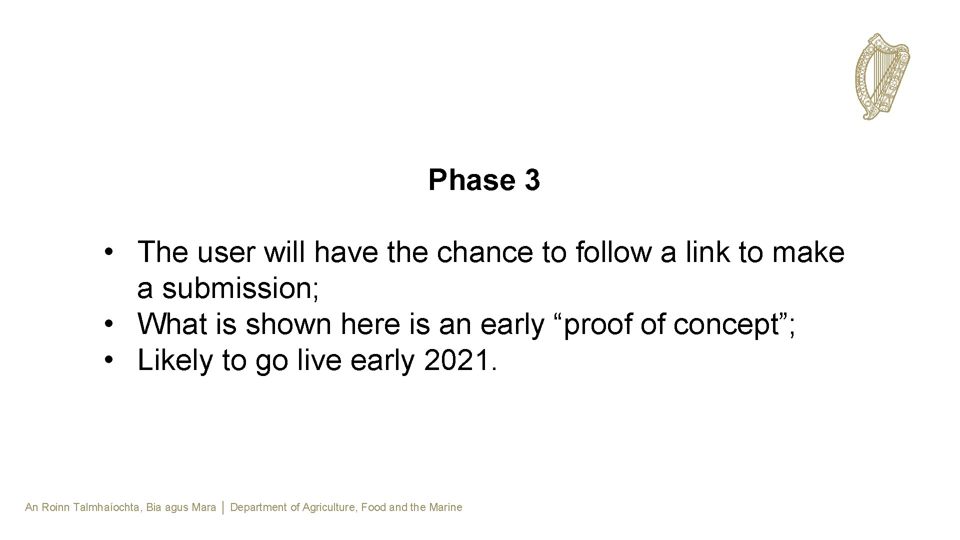 Phase 3 • The user will have the chance to follow a link to