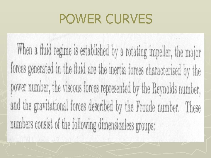 POWER CURVES 