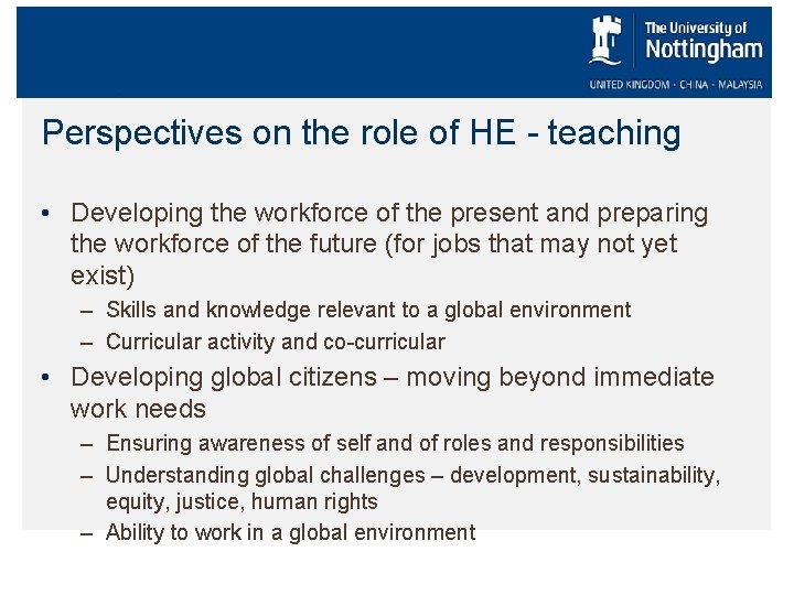 International Higher Education And Global Citizenship The Challenges