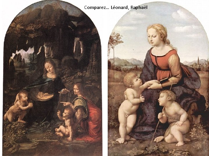 Comparez… Léonard, Raphaël 