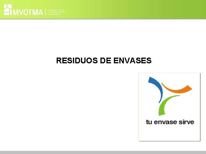 RESIDUOS DE ENVASES 