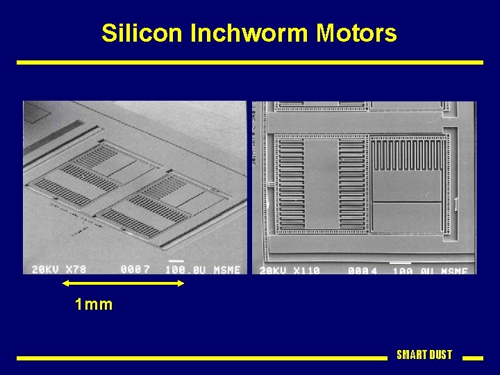 Silicon Inchworm Motors 1 mm SMART DUST 