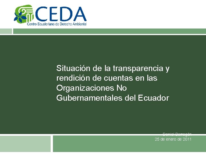 Situacin de la transparencia y rendicin de cuentas