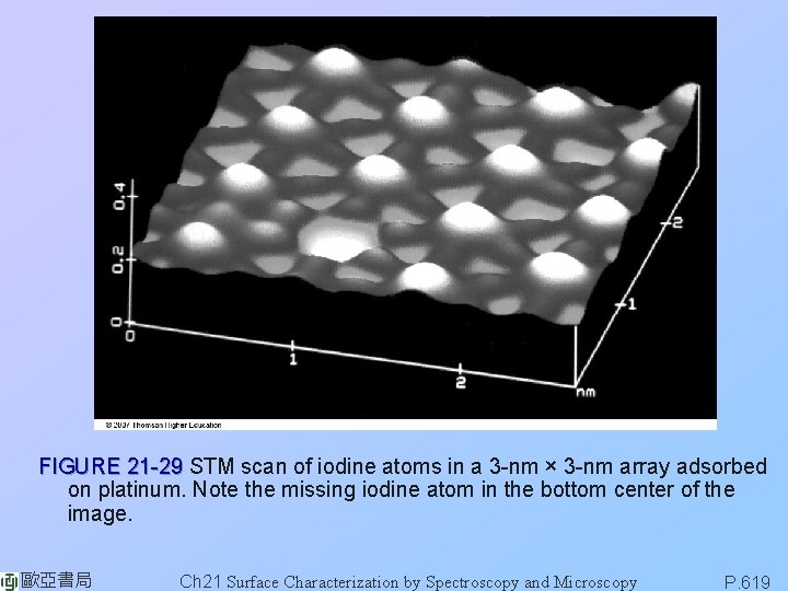 FIGURE 21 -29 STM scan of iodine atoms in a 3 -nm × 3