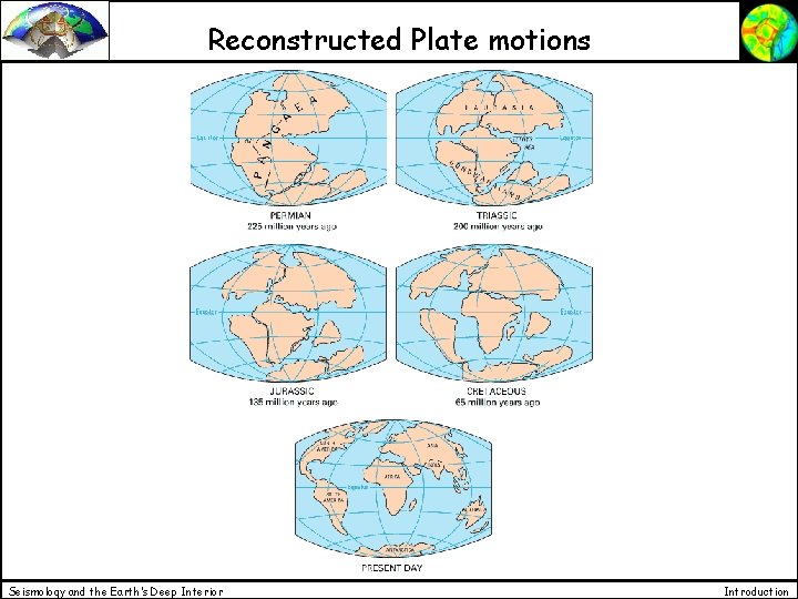 Reconstructed Plate motions Seismology and the Earth’s Deep Interior Introduction 