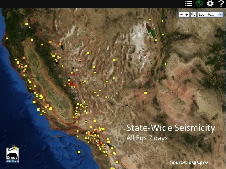 State-Wide Seismicity All Eqs 7 days Source: usgs. gov State-Wide Seismicity All Eqs 7 days Source: usgs. gov