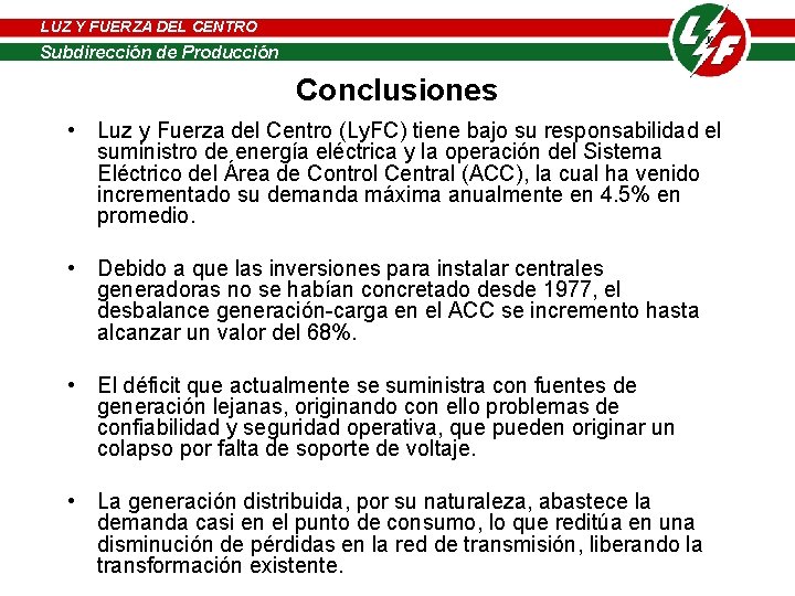 LUZ Y FUERZA DEL CENTRO LUZ Y FUERZA