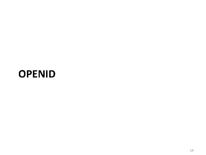 OPENID 14 OPENID 14